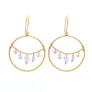 Best Quality Solid 925 <b>Sterling</b> <b>Silver</b> Herkimer Diamond Hook Earrings Designer Earring Gold Plated Handmade Fashion Jewelry - Product Image 1
