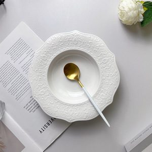 Vintage Pattern Eco-Friendly Porcelain Plate and Ceramic <b>Dinnerware</b> for Wedding Hotel Restaurant Home Use - Product Image 3