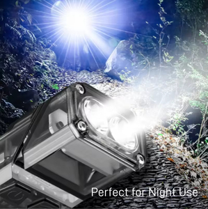 Linterna Frontal Multifuncional de Acero Pequeña con Doble Fuente de Luz, Linterna LED de Inducción para Exteriores, Fuerte y Brillante, con Cabezal Giratorio - Product Image 6