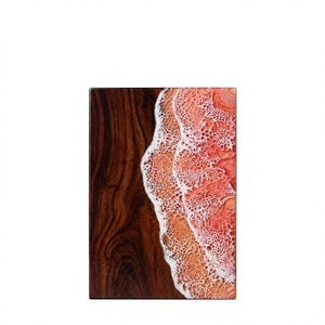 Urna Funeraria de Resina con Diseño de Olas Oceánicas, Caja Conmemorativa de Madera de Palisandro, Urna Personalizada para Adultos, Recuerdo para el Hogar - Product Image 1