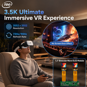 Layar Mikro 3.5K 90Hz 1.3 Inci Antarmuka MIPI dengan Modul Papan Penggerak DUAL Type-C untuk Simulator Headset VR/MR/XR Kelas Atas - Product Image 1