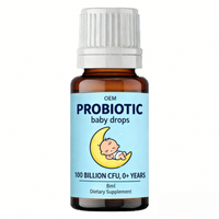 Gouttes Probiotiques OEM pour Bébés, Gouttes Probiotiques Contre les Coliques, Supplément pour le Soutien des Gaz et de l'Immunité des Bébés, 10 Milliards de UFC, Gouttes pour la Santé Intestinale des Bébés