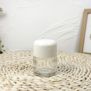 Échantillon gratuit Bocaux en verre transparents vides ronds résistants aux enfants de 50ml 70ml 90ml avec couvercles CR - Product Image 3