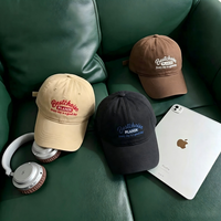 Gorra de Béisbol OEM Estilo Retro Americano, Lavada, de 6 Paneles, Tejido Dobby Transpirable e Impermeable, con Patrón de Letras, para Verano, Unisex, Tipo Dad Hat