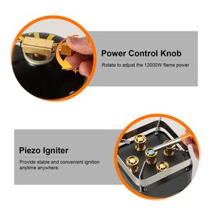 Portable 12000W Camping <b>Stove</b> With Windproof Carrying Case Outdoor Backpacking Burner Igniter for Hiking Picnics Car D0100X37LAT - Product Image 5