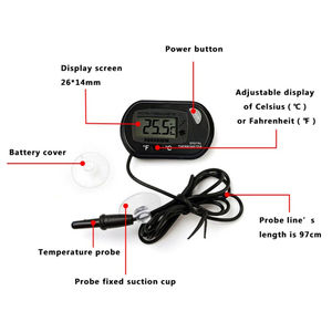 水族馆温度计养鱼液晶水温度计三合一温度计电子温度 - Product Image 4