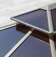 Maison de jardin à toit incliné en aluminium, directement de l'usine, avec panneaux PC pour villa et cour, utilisation extérieure