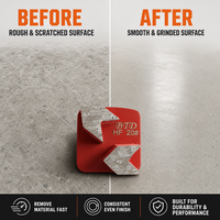 Plaquettes de ponçage diamantées à double flèche pour ponceuse à béton Klindex, blocs de nivellement en terrazzo à liaison métallique