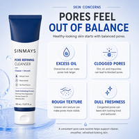 Nettoyant Purifiant Exfoliant Doux à l'Acide Salicylique, Niacinamide et Extrait d'Arbre à Thé pour le Visage, Contrôle du Sébum