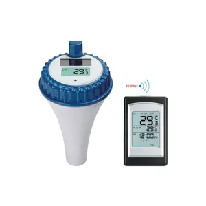 실내 및 실외 디스플레이 스마트 디지털 무선 태양 온도 센서 측정 물 온도계