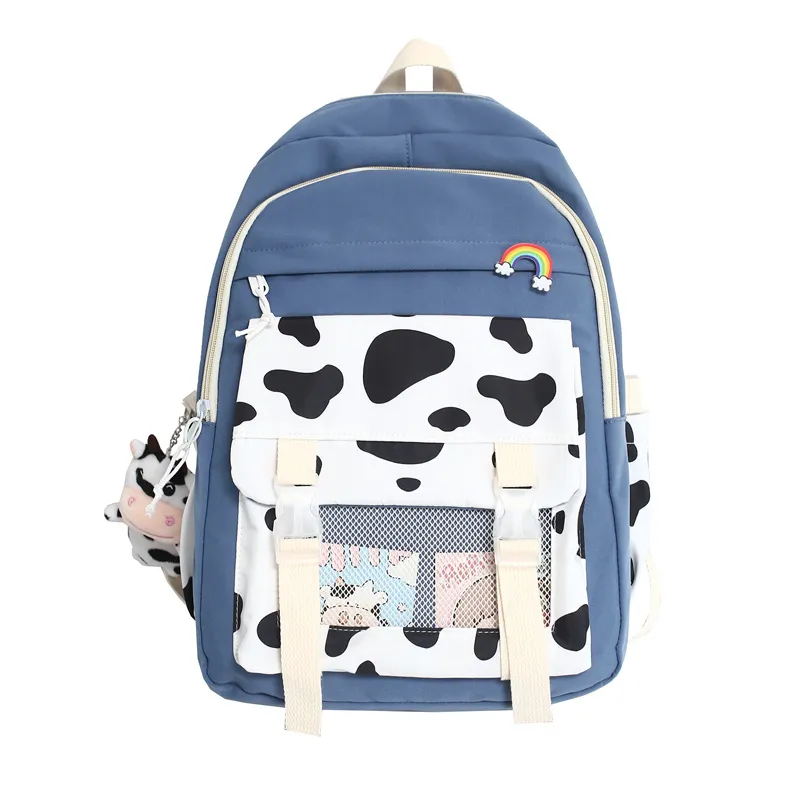 Omaska 2022 New Female Korean Edition Fashion Small Cow Design For Teenage School Bag Design Girl Cartoon School Backpacks