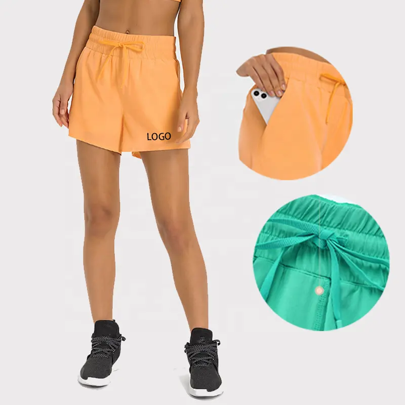 Hoge Taille Cool Gevoel Snelle Dry-Fit Yoga Workout Hardlopen Fitness Yoga Vrouwen Gym Shorts