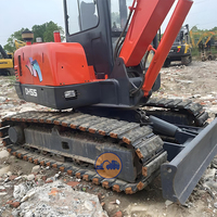 Excavator Mini Daewoo DH55 Bekas Asli Korea Selatan Solar 5.5T Mesin Yanmar Motor Gear Core Crawler Alat Berat Konstruksi