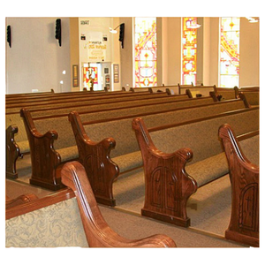 CH-B068 personalizzabile in legno chiesa Pew bella panca fine teatro mobili con più materiali e opzioni di colore - Product Image 1