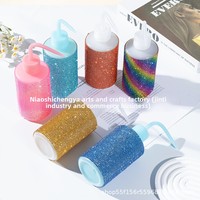 Neue Diamantverzierte Wimpernreinigungsflasche mit Gebogenem Ausgießer und Nagelkunst-Reinigungshilfe, 250 ml, Hergestellt in China