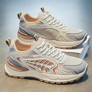 Chaussures de sport montantes tendance pour homme, style coréen, respirantes en maille, décontractées, à semelle épaisse, à lacets, pour la marche, collection automne - Product Image 3