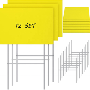 Trống tùy chỉnh in đầy đủ màu sắc hai mặt trang trí kim loại mũi tên 4 mét tấm bất động sản sân dấu hiệu 18x24 với h-cổ phần - Product Image 1