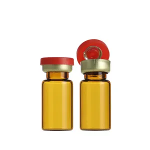 Skincare mini 2ml pharmaceutical amber glass serum sample bottles Crimp Top Sample Vials for skin care