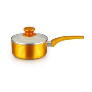 Cacerola de aluminio antiadherente Premium con tapa de vidrio Distribución rápida del calor y utensilios de cocina de fácil limpieza - Product Image 3