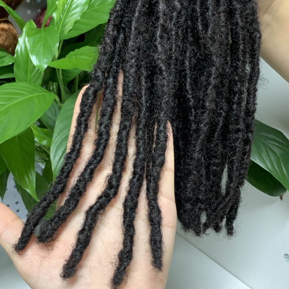 KAMA Micro Locs Extensions Full Handmade Crochet Human Interlocks Extensions Sister Loc Extension Human Hair for Black Women Detail Section 5