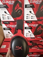 Casque de jeu sans fil HyperX Cloud III, circum-auriculaire, faible latence, sans fil 2,4 GHz, 120 heures d'autonomie pour PC, PS5, PS4