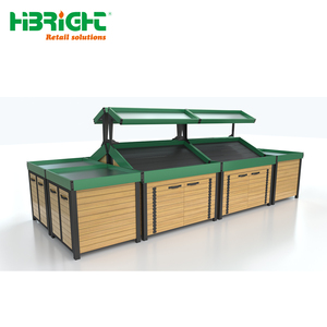 Étagère de présentation de légumes à double face, grande capacité, robuste, en acier inoxydable noir, taille personnalisée, 3 niveaux - Product Image 2