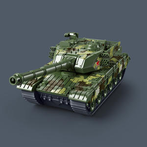 รถของเล่นพลาสติกขนาดใหญ่สำหรับเด็ก, รถถัง unisex แรงเฉื่อยยานพาหนะหุ้มเกราะทหารโมเดลจำลองสงครามขนาด1:48 - Product Image 6