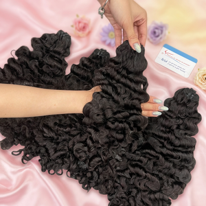 Extensions de cheveux humains vietnamiens bruts de qualité supérieure, bouclés à la vapeur, trame super double drawn, sans perte de cheveux - Product Image 1