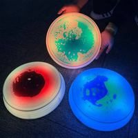 Dalles de sol liquides interactives sensorielles à LED, alimentées par batterie, qui changent de couleur, pour une ambiance de pierres en cascade