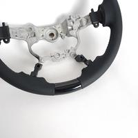 Volant en fibre de carbone LED avec cuir et bois de pêche, sport haut de gamme, fond plat, prise en main améliorée, remplacement pour la plupart des modèles