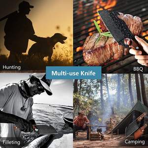 Couperet à désosser en métal forgé en acier inoxydable <span class=keywords><strong>Chef</strong></span> viande couteau de <span class=keywords><strong>boucher</strong></span> ouvre-bouteille conception cuisine abattage pour barbecue en plein air - Product Image 4