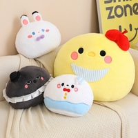 Bantal Boneka Kartun Lucu Lembut dengan Detail Wajah yang Beragam dan Menggemaskan, Aksen Dekoratif untuk Sofa dan Dekorasi Kamar Tidur