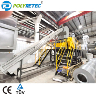POLYTEC 2000KG/S PTC-2000 HDPE PP Günlük Şişe Kapları Sıcak Sürtünmeli Yıkama Hattı FDA Onaylı