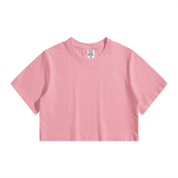Camisetas Básicas Cortas de Algodón de 200 g/m² con Cuello Redondo, Personalizadas con Logotipo, para Mujer, de Verano, Manga Corta