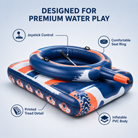 Bateau gonflable géant avec lanceur d'eau motorisé et commande par joystick pour adultes, personnalisable OEM