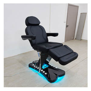 A buon mercato nero 3/4 elettrico del motore estetico reclinabile visita medica tatuaggio sedia Spa lettino di bellezza per il viso cosmetico - Product Image 6