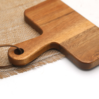 Planche à fromage en bois d'acacia et marbre avec poignée Planche à découper rectangulaire Accessoire de voyage écologique