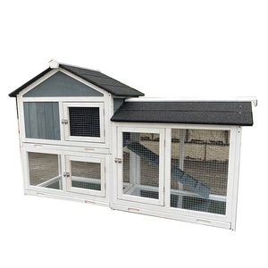 Spot Großhandel Outdoor Tannenholz Großer Kaninchen Aufbewahrung käfig Holz Castle Rabbit Hutch - Product Image 3