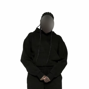 Ensemble sweat-shirt et pantalon de jogging décontracté en molleton de coton pour fabricant de vêtements, coupe épaules tombantes, vente en gros, sweat à capuche lourd avec strass - Product Image 3