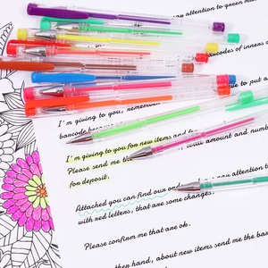 Foska, libros para colorear para adultos, dibujo, pintura, artista <span class=keywords><strong>de</strong></span> escritura, 6 12 bolígrafos <span class=keywords><strong>de</strong></span> <span class=keywords><strong>Gel</strong></span> <span class=keywords><strong>de</strong></span> Color neón con estuche <span class=keywords><strong>de</strong></span> transporte <span class=keywords><strong>de</strong></span> PVC transparente firme - Product Image 5