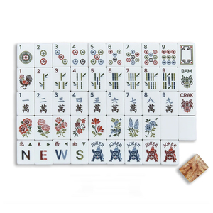 Fichas de Mahjong Americanas de Acrílico Premium con Acabado Brillante Efecto Carey, Diseño de Bambú, Juego Estándar de 166 Fichas para Juego en Casa y Recreación - Product Image 5