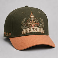 Casquette de baseball personnalisée style Old English, 5 panneaux, visière incurvée, style Dad Hat, streetwear urbain West Coast, vente en gros, faible MOQ