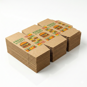 Cajas para Hamburguesas Impresas al por Mayor, Embalaje Reciclable de Grado Alimenticio Tipo Concha para Restaurantes, Cocinas Nuevas y Servicios de Catering - Product Image 1