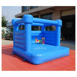 Château gonflable commercial blanc 3m*3m en PVC, maison de fête gonflable pour la famille, château gonflable bleu foncé pour mariage en extérieur - Product Image 2