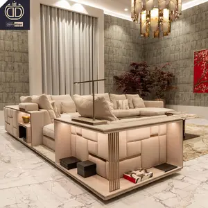 Muebles de Villa hechos a medida de lujo, sofá modular, solución de una parada, muebles modernos de Villa de alta gama