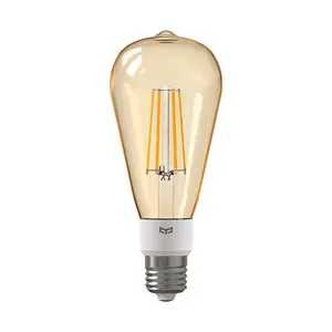 YEELIGHT-bombilla de filamento LED inteligente Xiaomi ST64, bombilla de luz Led Vintage, funciona con asistente de Google