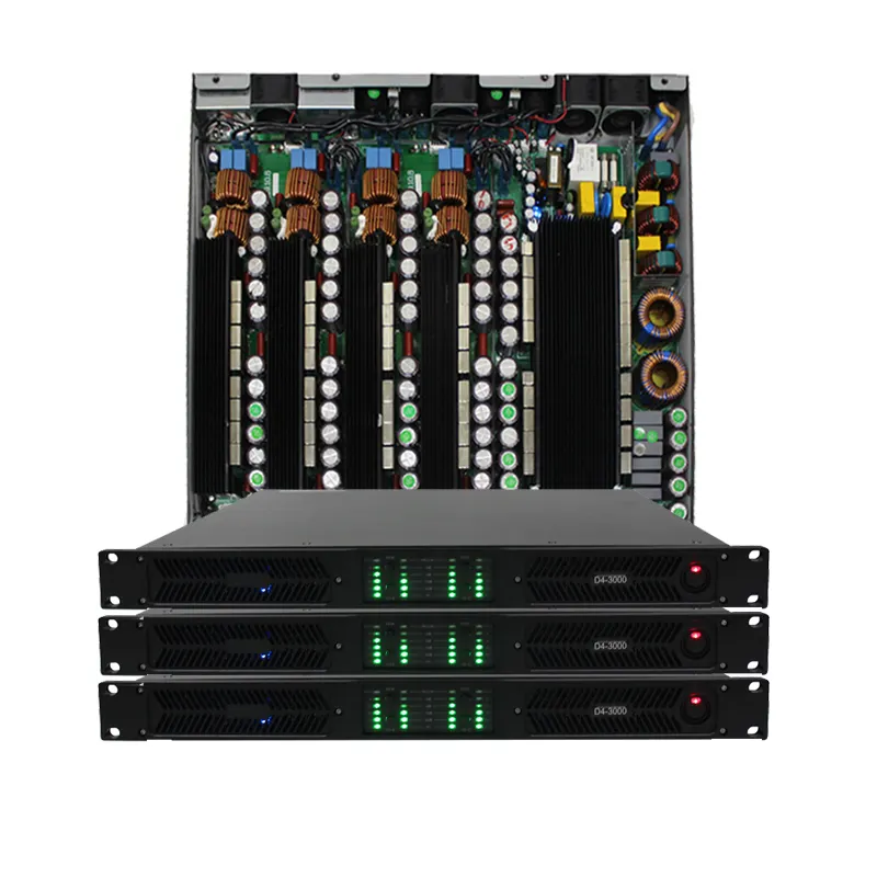 D4-3000 4 channels digital audio 3000 watts power amplifier professional class d