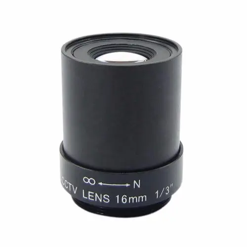 SL-1612F 16mm 1/3 "F2.0 CS 마운트 고정 조리개 CCTV 감시 카메라