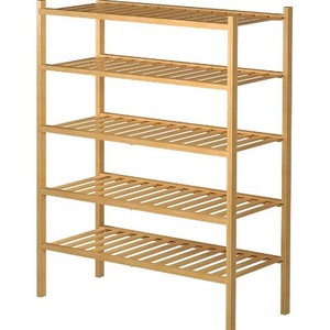 Solid Wood <b>Shoe</b> <b>Rack</b> 4 Tier Stackable Freestanding Minimalist Design Home <b>Storage</b> Organizer - Product Image 3