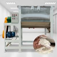 Mélangeur à pales à double arbre de haute qualité 500 kg pour la production d'aliments flottants pour poissons, fournisseur d'installations industrielles de mélange de poudres
